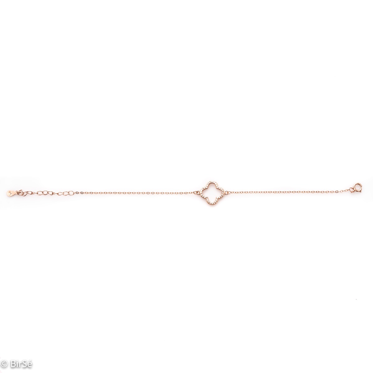 Rose Silver Clover Bracelet