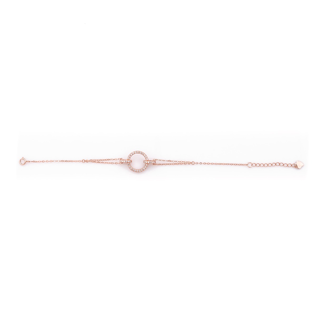 Rose Silver Bracelet with Zirconia