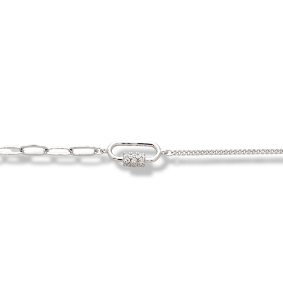 Silver Bracelet with Zirconia