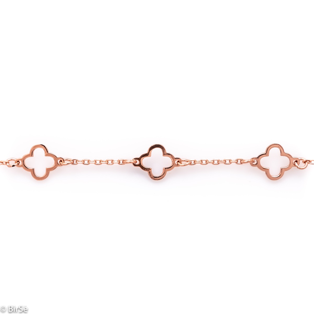 Rose Silver Clover Bracelet