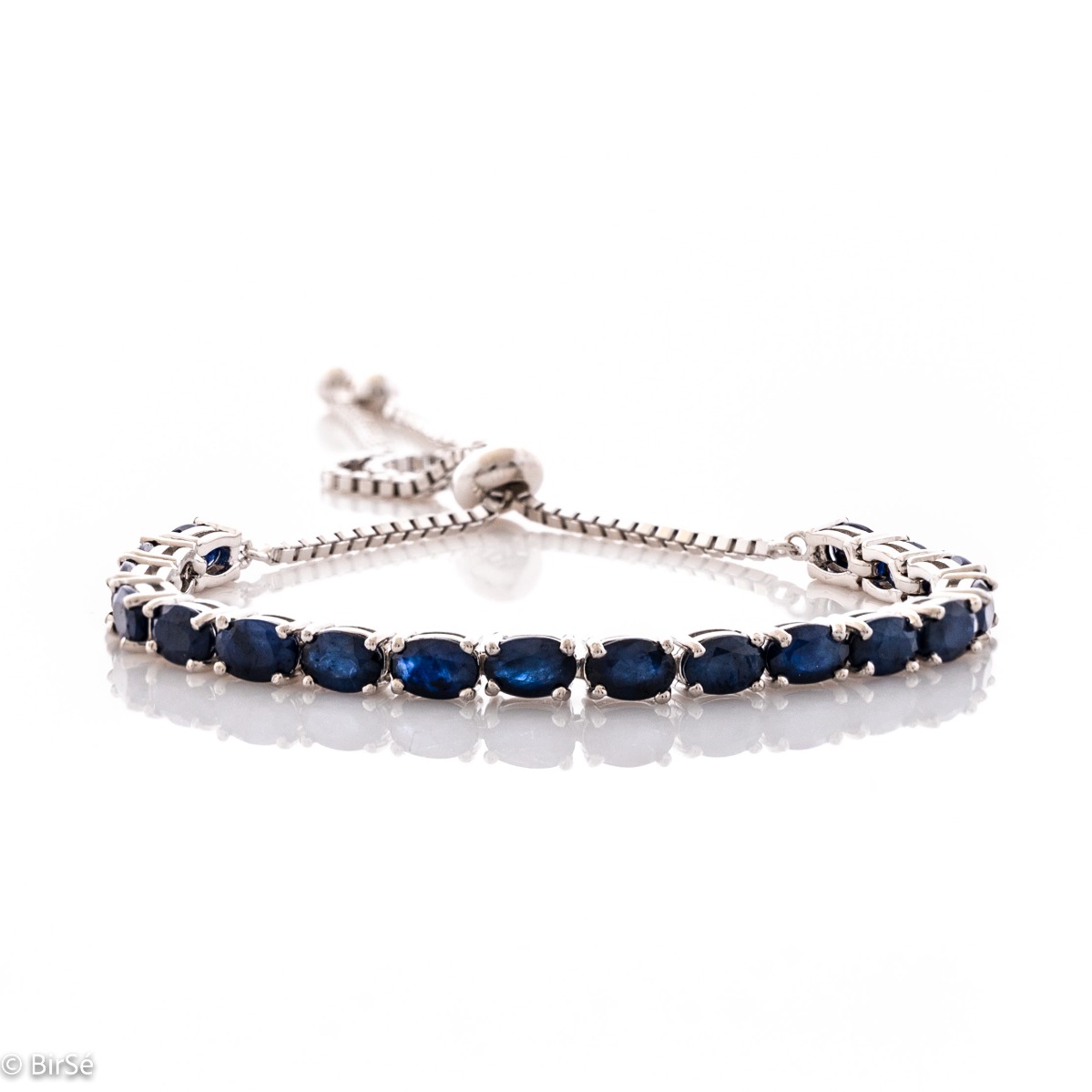 Silver Bracelet with Natural Sapphire 