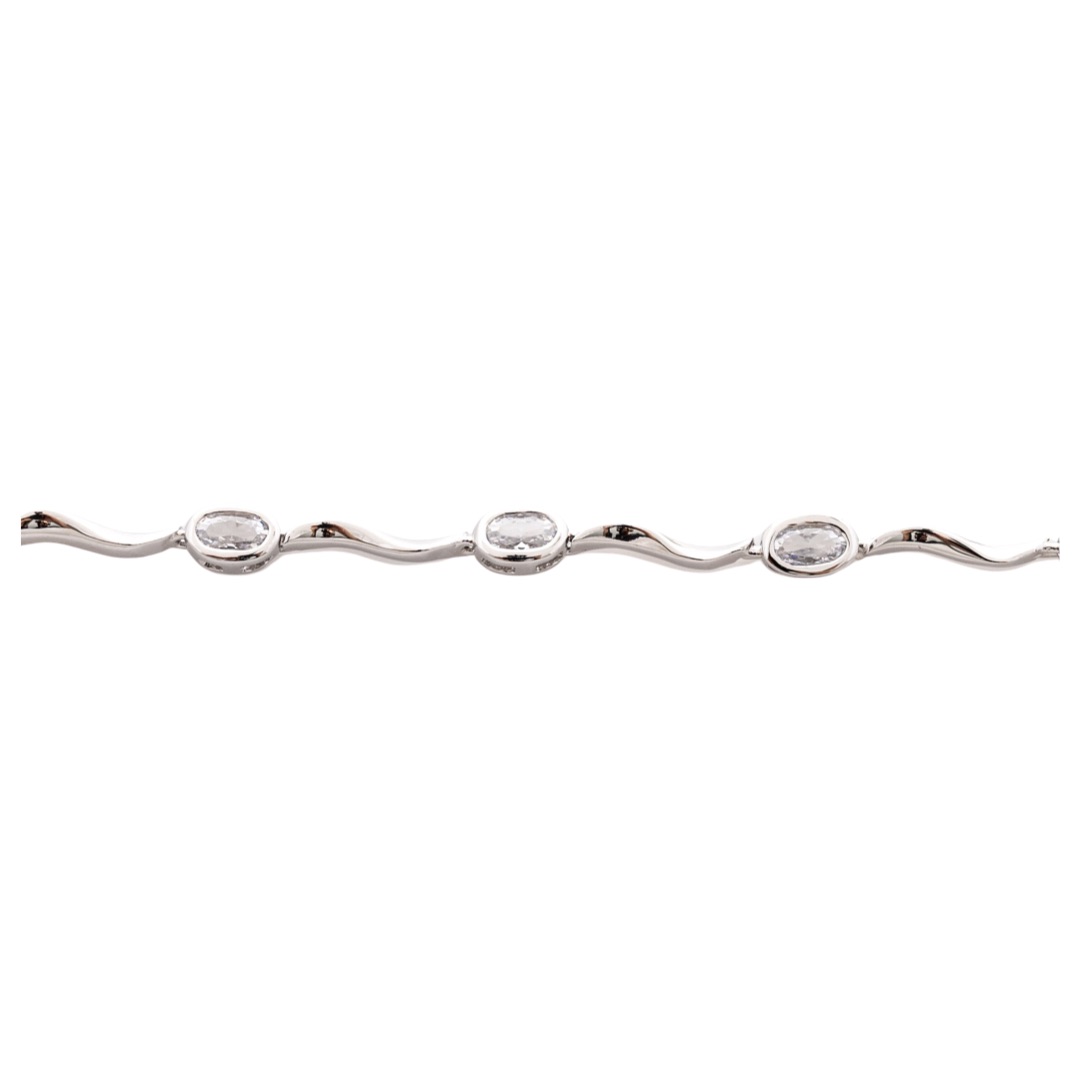 Silver Bracelet with Zirconia