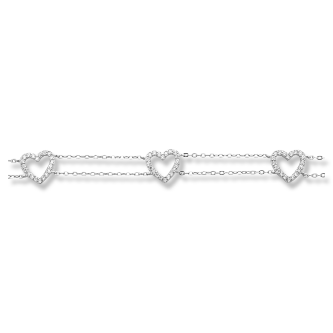 Silver Heart Bracelet