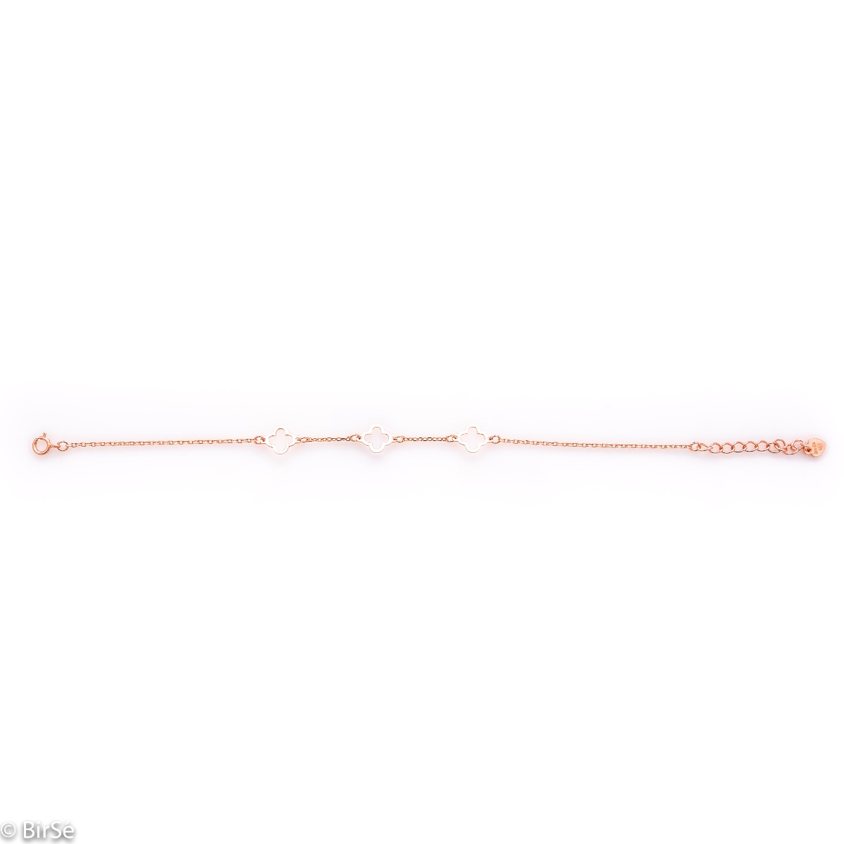 Rose Silver Clover Bracelet