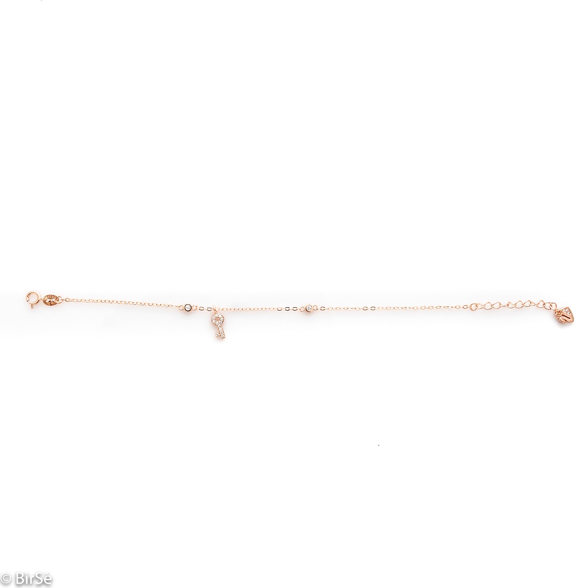 Rose Silver Key Bracelet