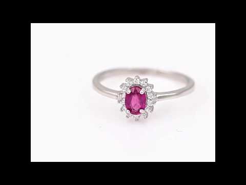 Silver ring - Natural ruby 0,60 ct. 