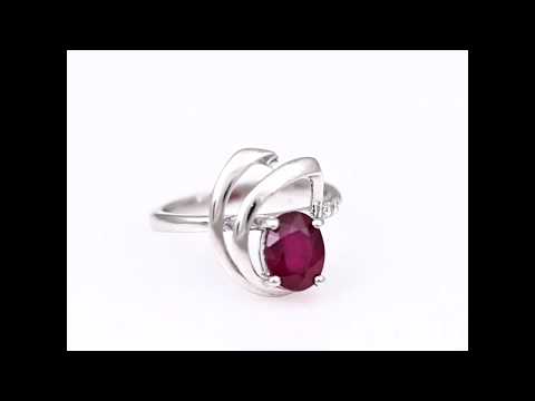 Silver ring - Natural ruby 1,55 ct.