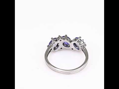 Silver ring - Natural tanzanite 1,44 ct.