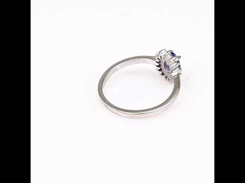 Silver ring - Natural tanzanite 0,48 ct 