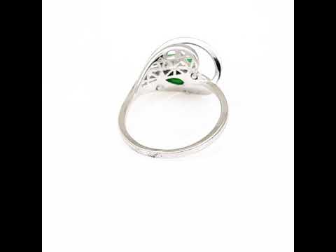 Silver Ring - Natural emerald 1,05 ct.