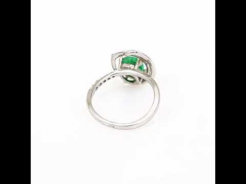 Silver Ring - Natural emerald 1,26 ct.