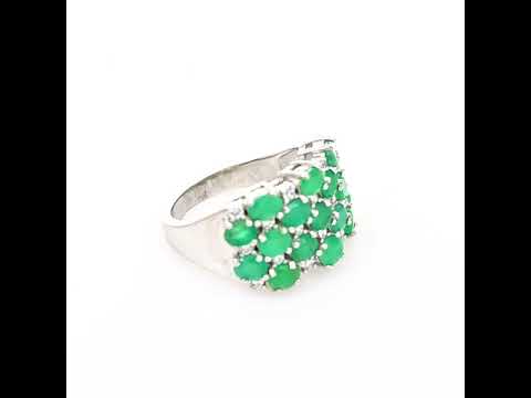 Silver Ring - Natural emerald 4,25 ct.