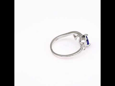 Silver ring - Natural tanzanite 0,60 ct.