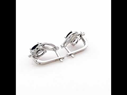 Silver earrings - Natural sapphire 2,00 ct.