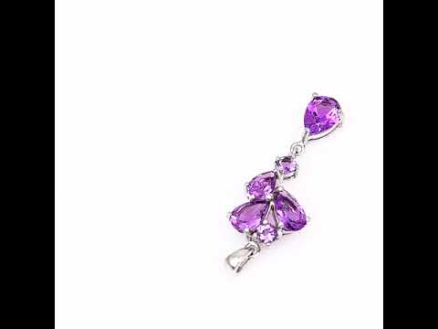 Silver pendant - natural amethyst 4,45 ct.