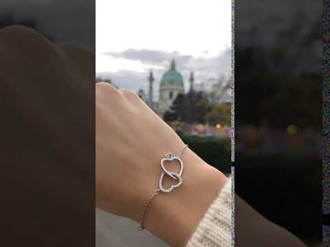 Silver bracelet - Hearts 