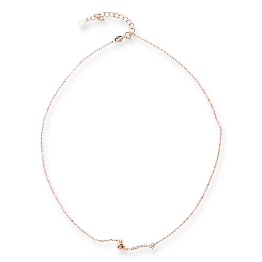 Silver necklace "Elegance" - the new charming rose silver necklace from the BirSe collection, which will charm your favorite girl. A suitable gift for any occasion.