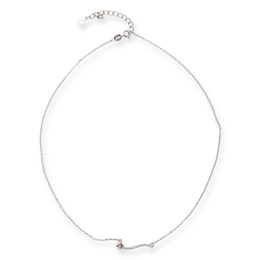 Silver necklace "Elegance" - the new charming necklace from the BirSe collection, which will charm your favorite girl. A suitable gift for any occasion.