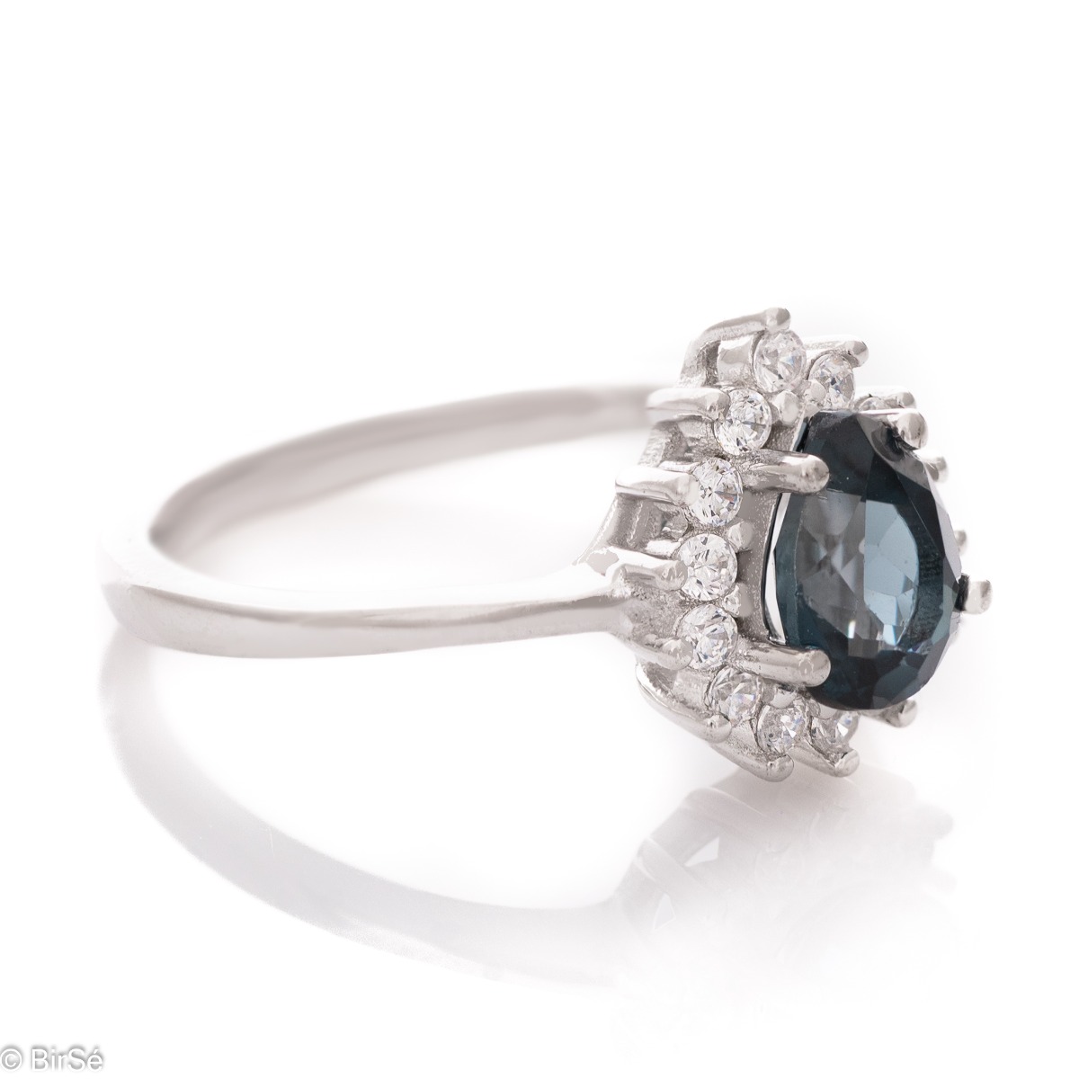 Silver Ring - Natural London Topaz 1,10 ct.