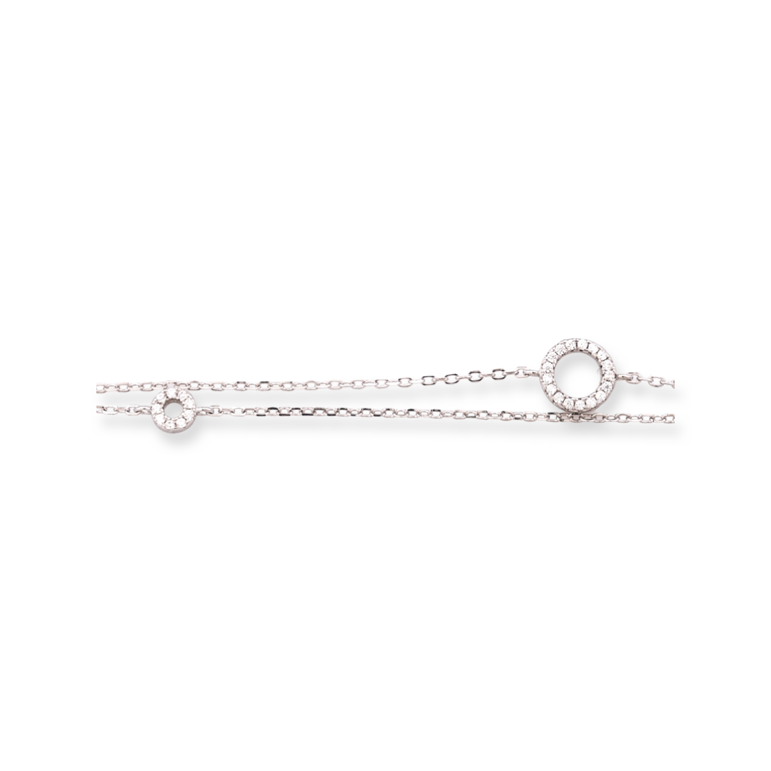 Silver Bracelet with Zirconia