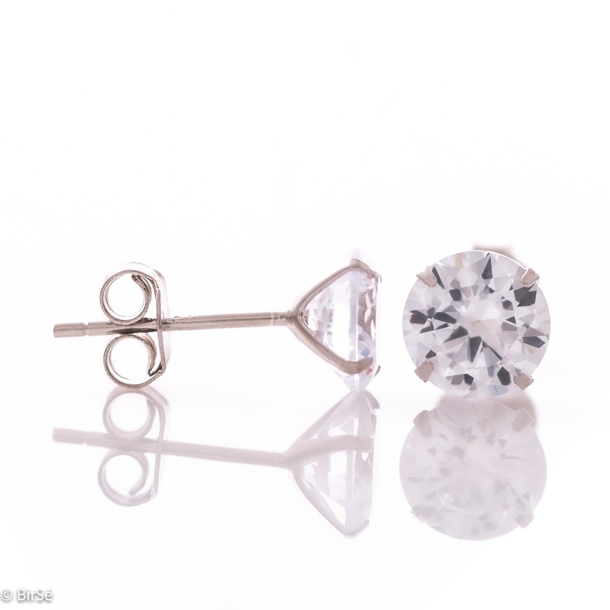 Silver earrings - Zirconi 