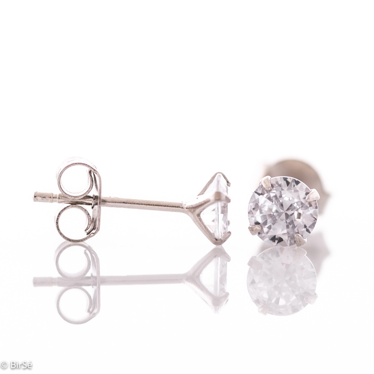 Silver earrings - Zircon