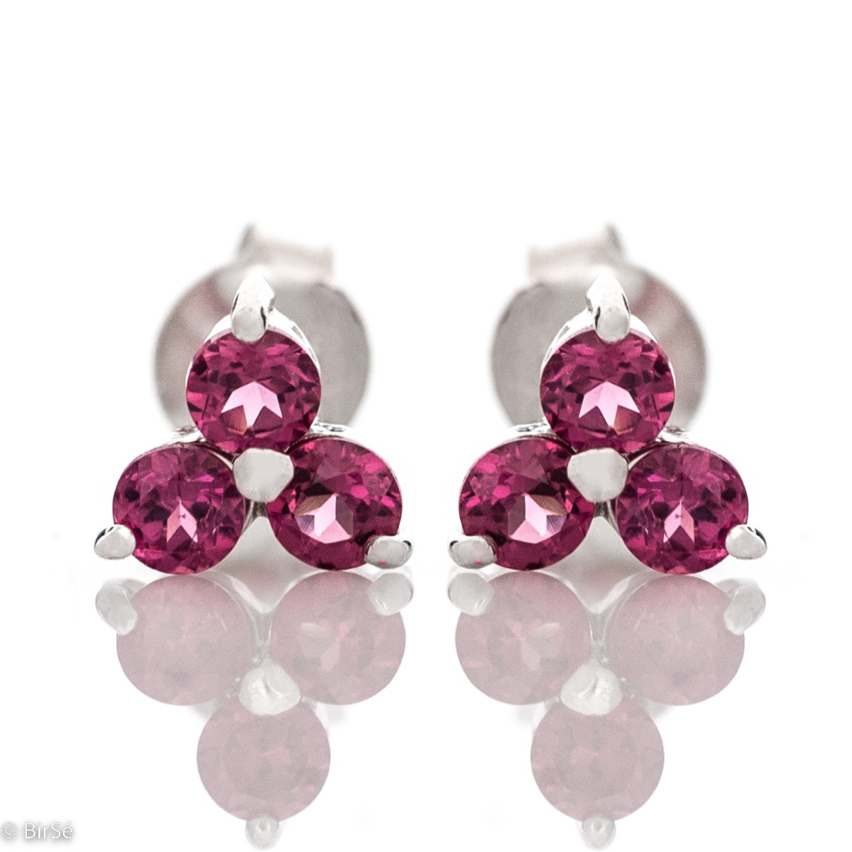 Be irresistible with rhodium silver and natural rhodolite earrings! The new season is here and we've made sure you look remarkably beautiful with these captivating earrings from BirSe.