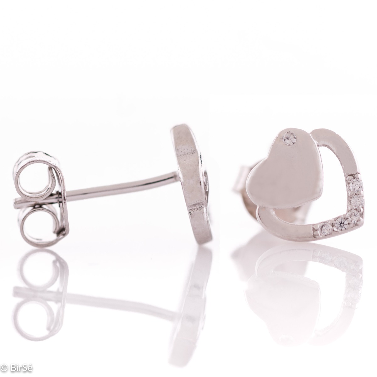 Silver earrings - Hearts