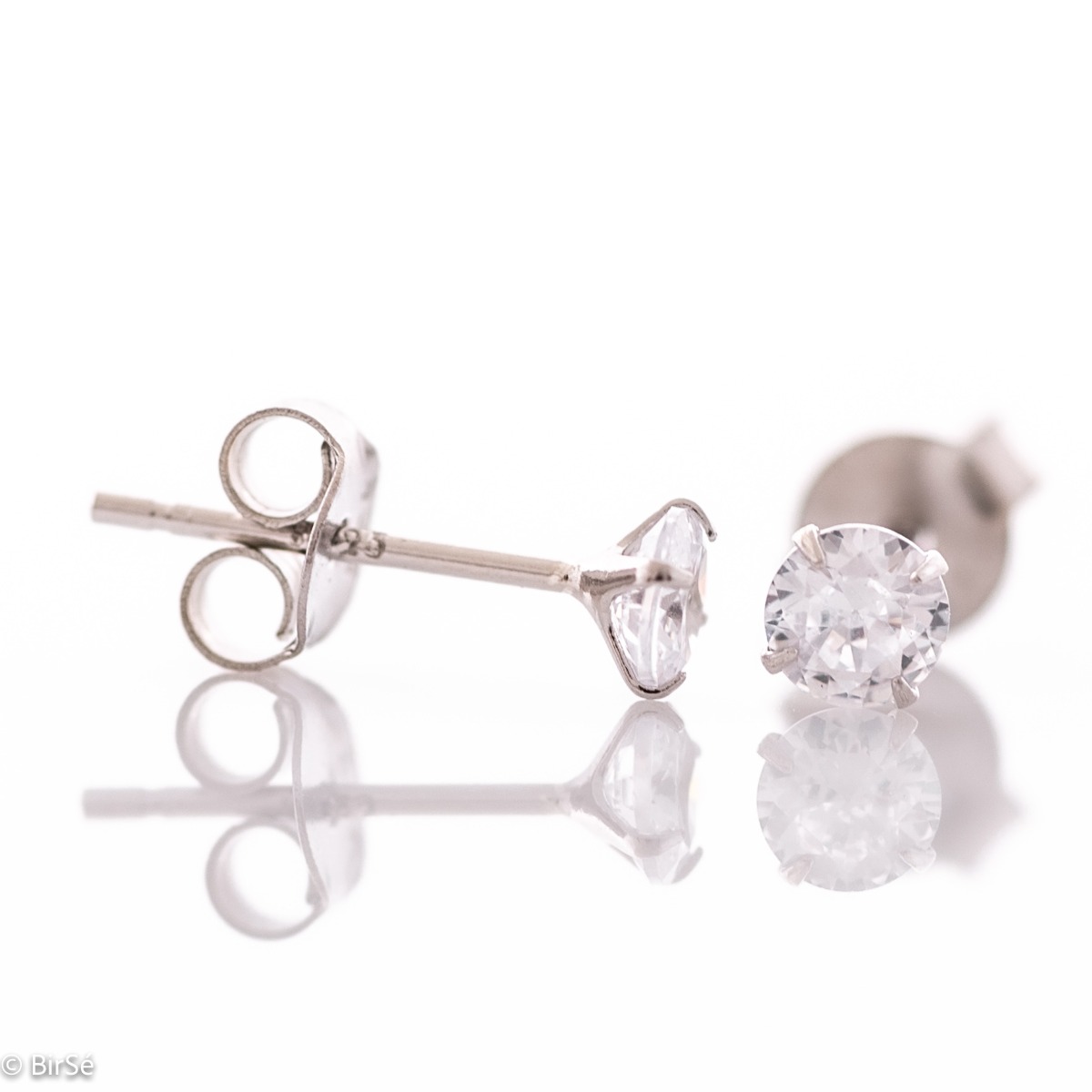 Silver earrings - Zircon 