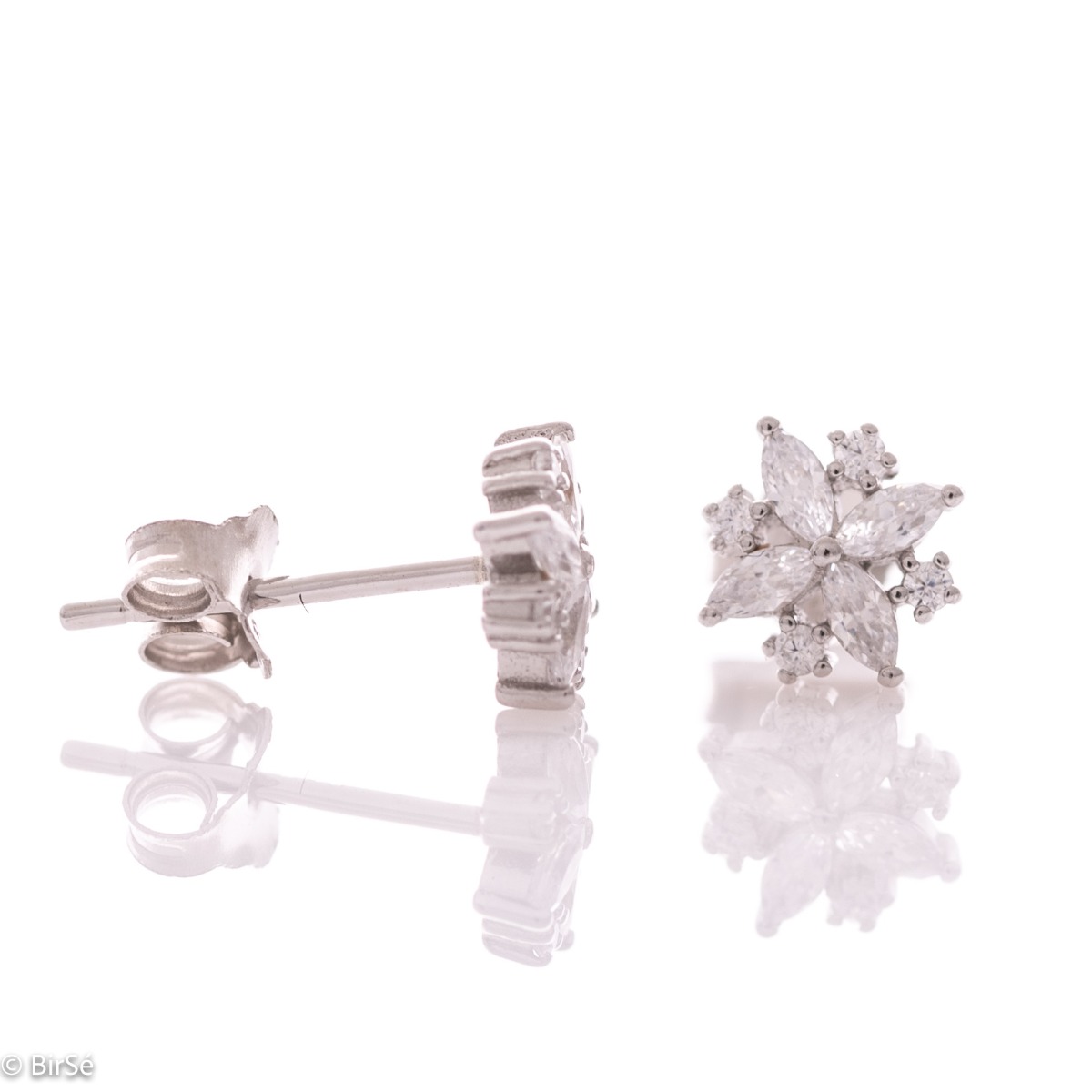 Silver earrings - Exquisite Flower