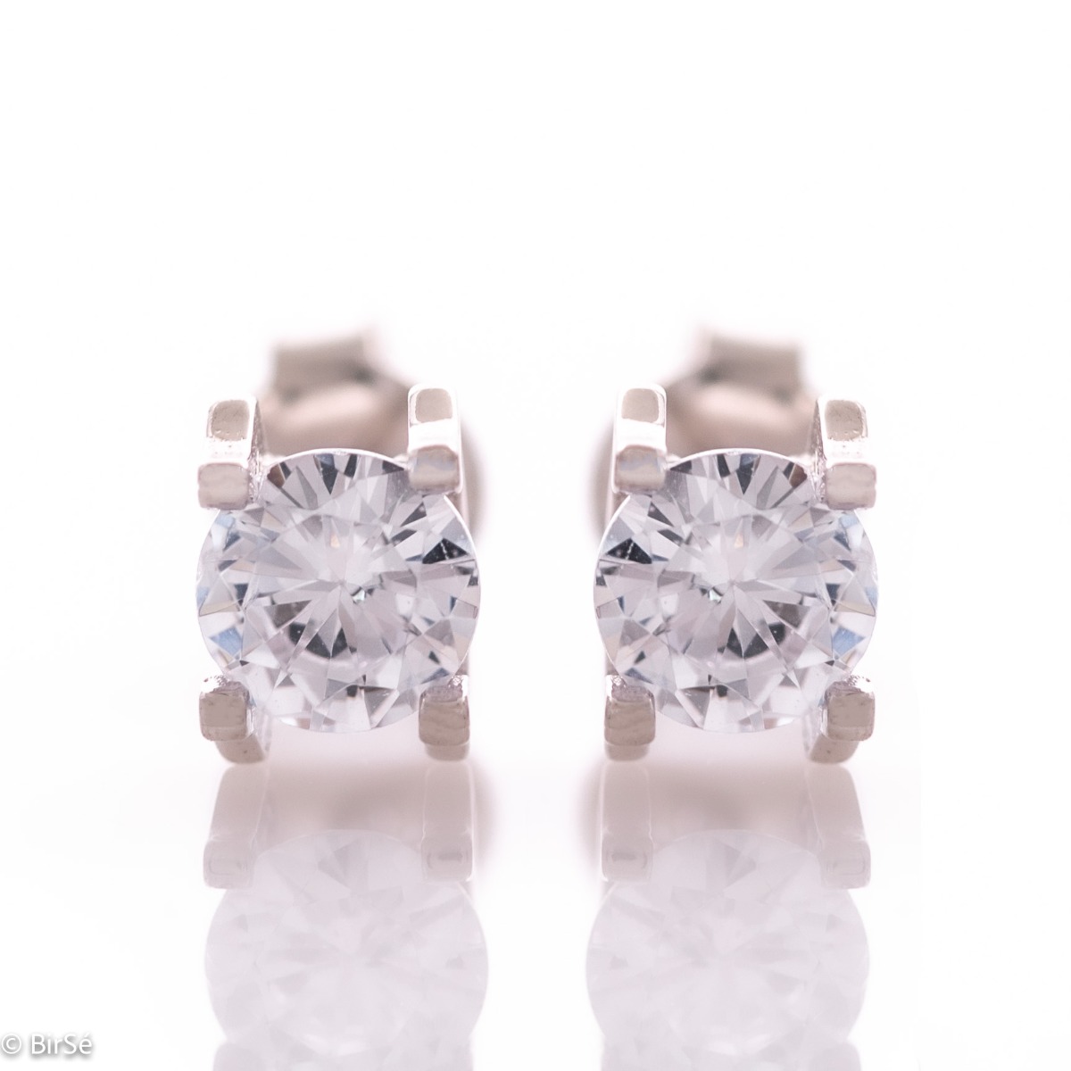 Silver earrings - Zirconi 