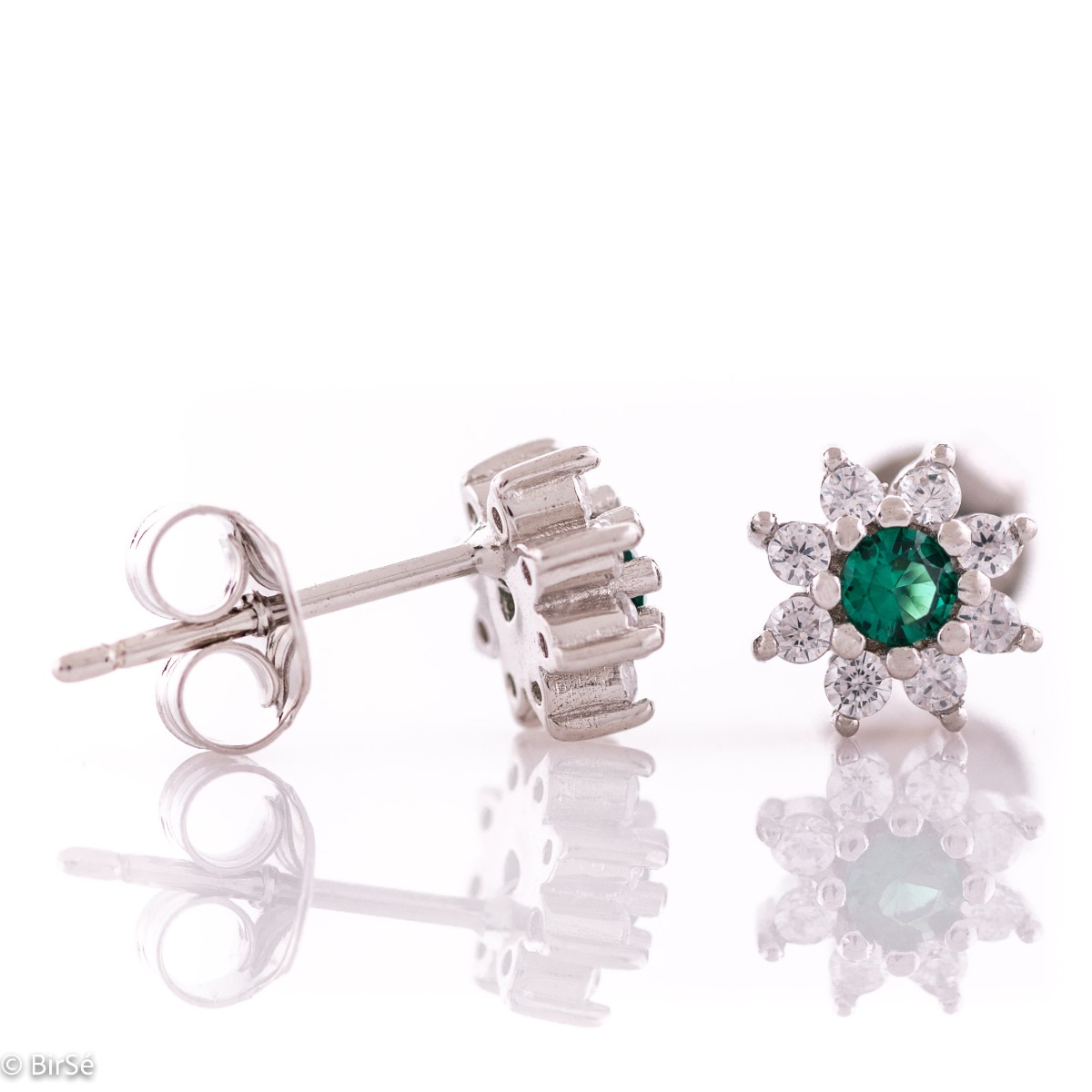 Silver earrings - Color Tourmaline