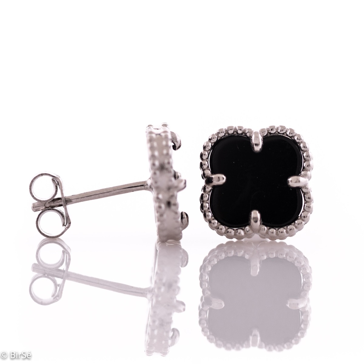 Silver earrings - Clovers