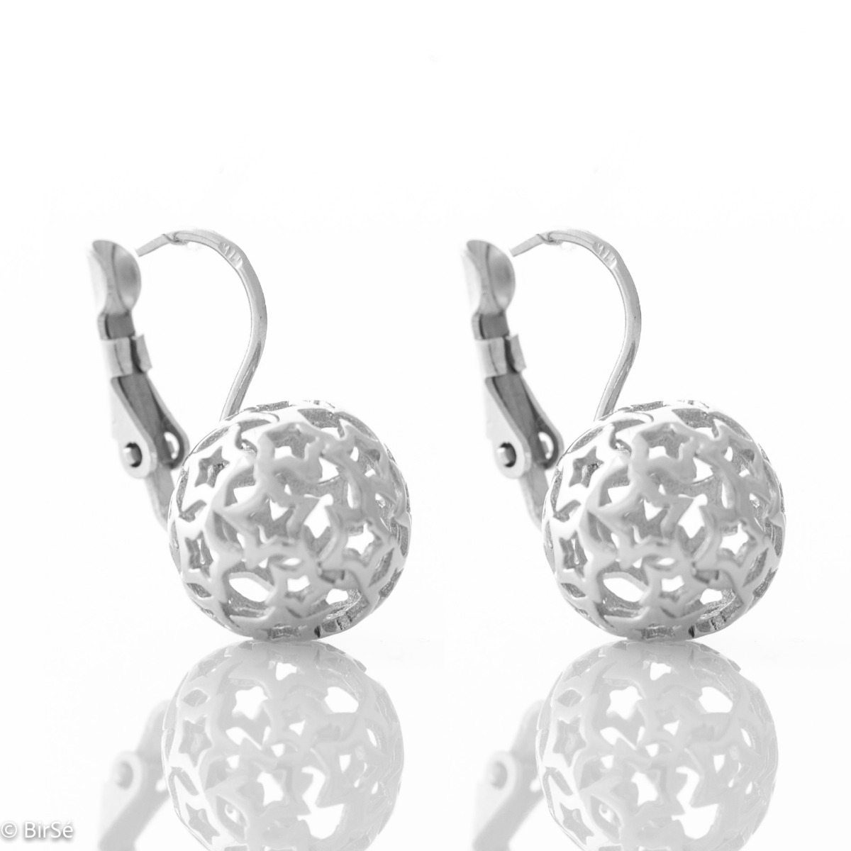 Silver earrings - Star balls