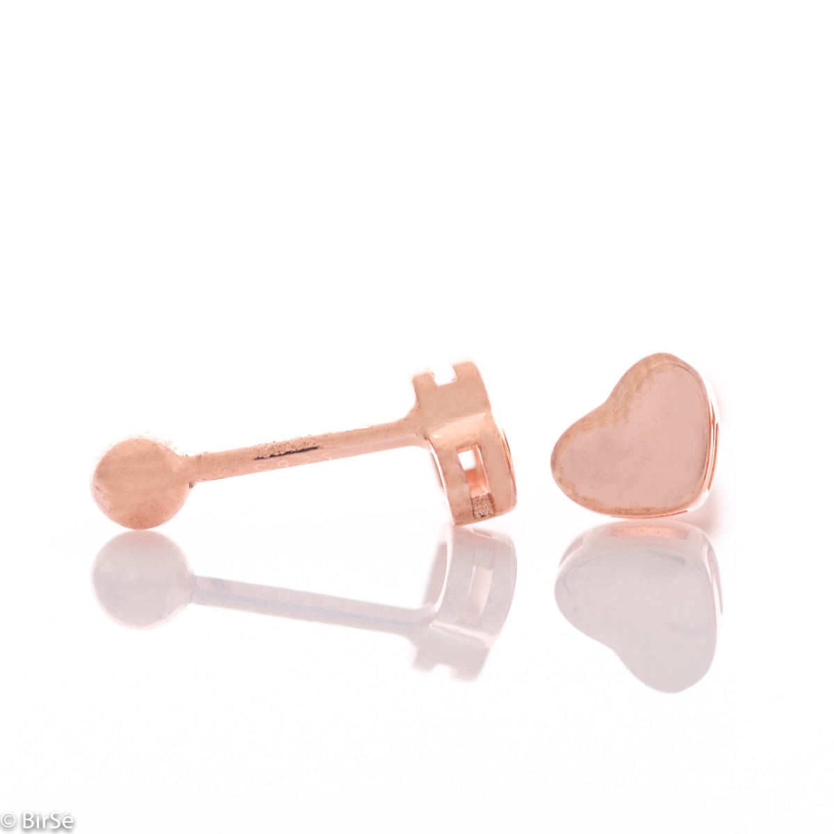 Silver Earrings - Pink Hearts