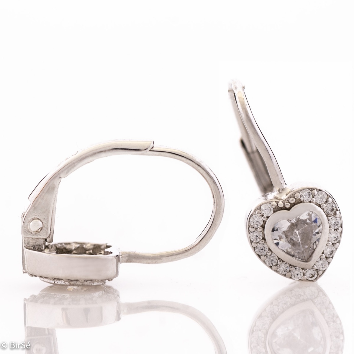 Silver Earrings - Hearts 