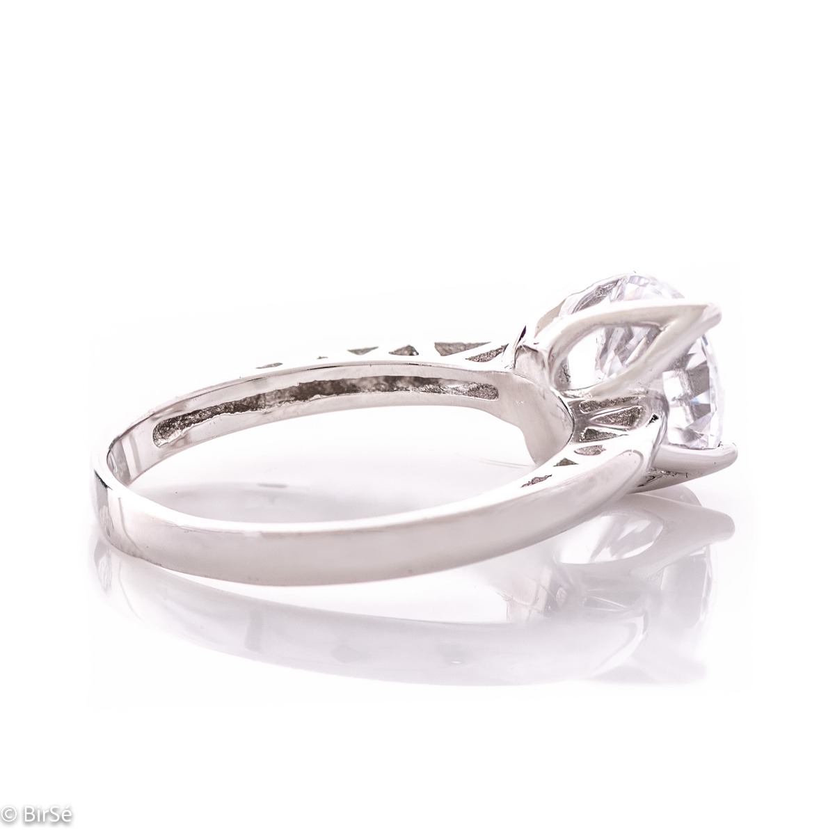 Silver Solitaire Ring