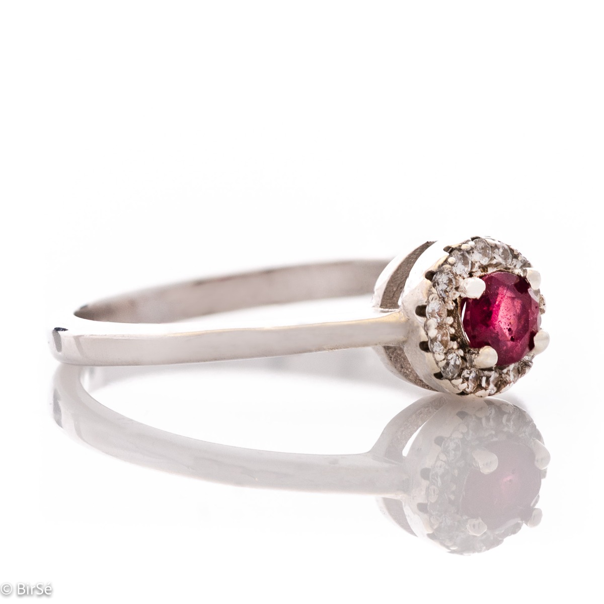 Silver Ring - Natural Ruby 0,34 ct.