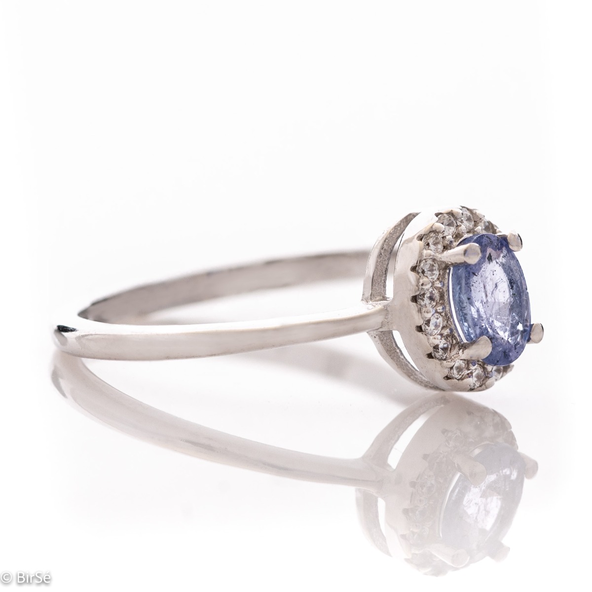 Silver ring - Natural Tanzanite 0,48 ct.