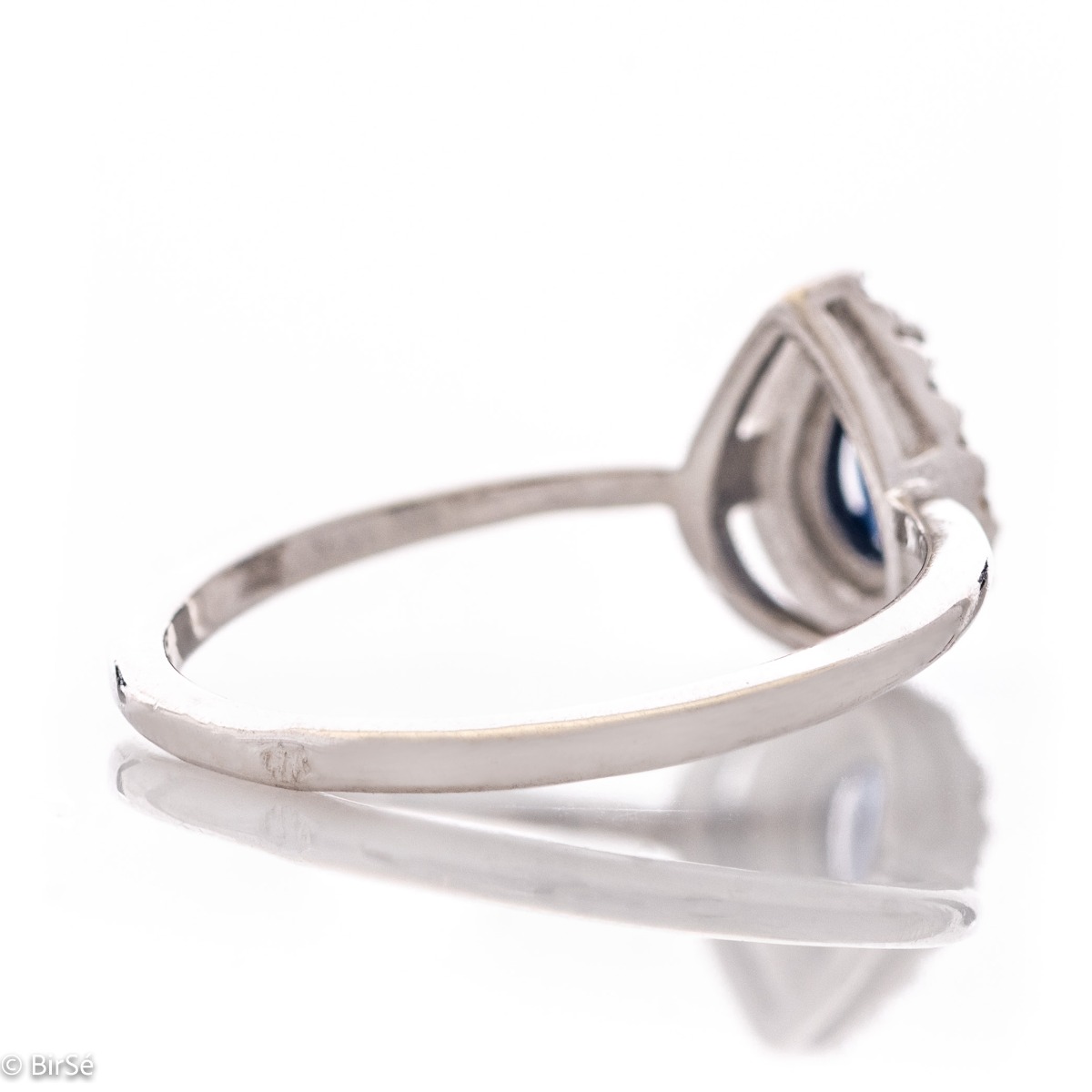 Silver ring - Natural Sapphire 0,50 ct.