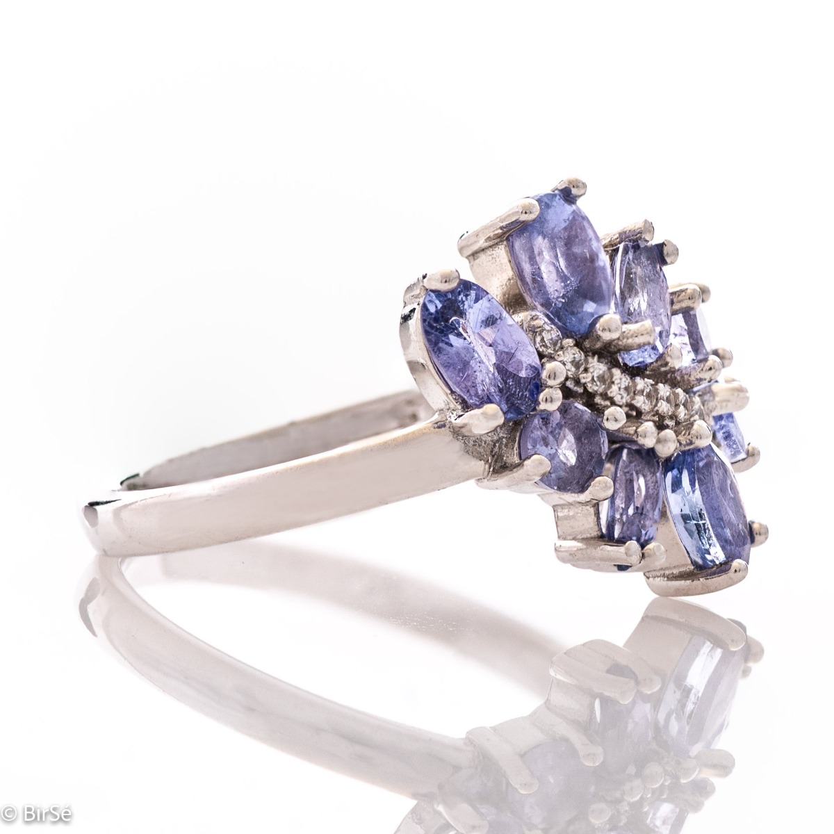 Silver ring - Natural Tanzanite 1,64 ct.