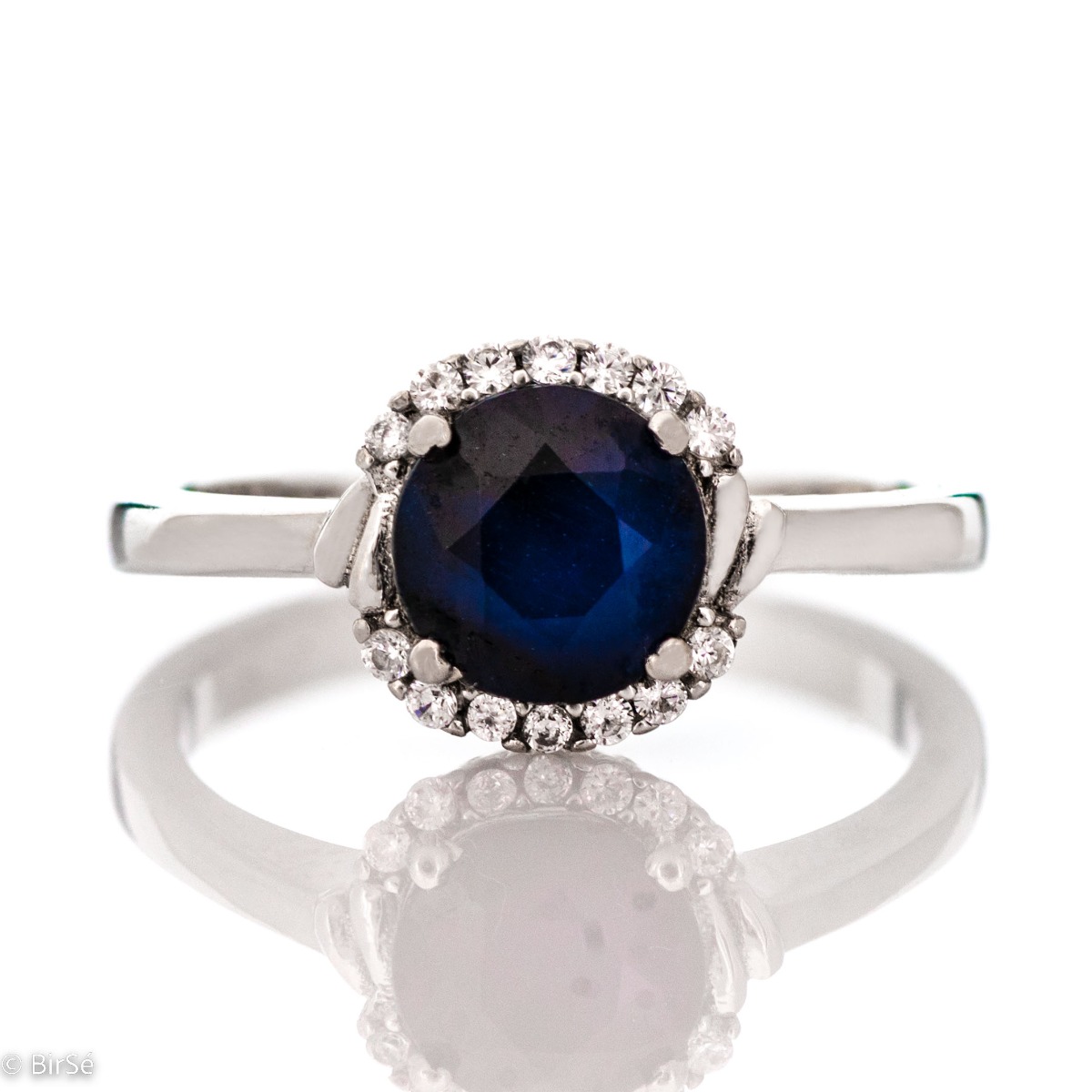 Elegant Women's Ring of Rhodrano Silver with Enchanted Sapphire 2,25 ct.