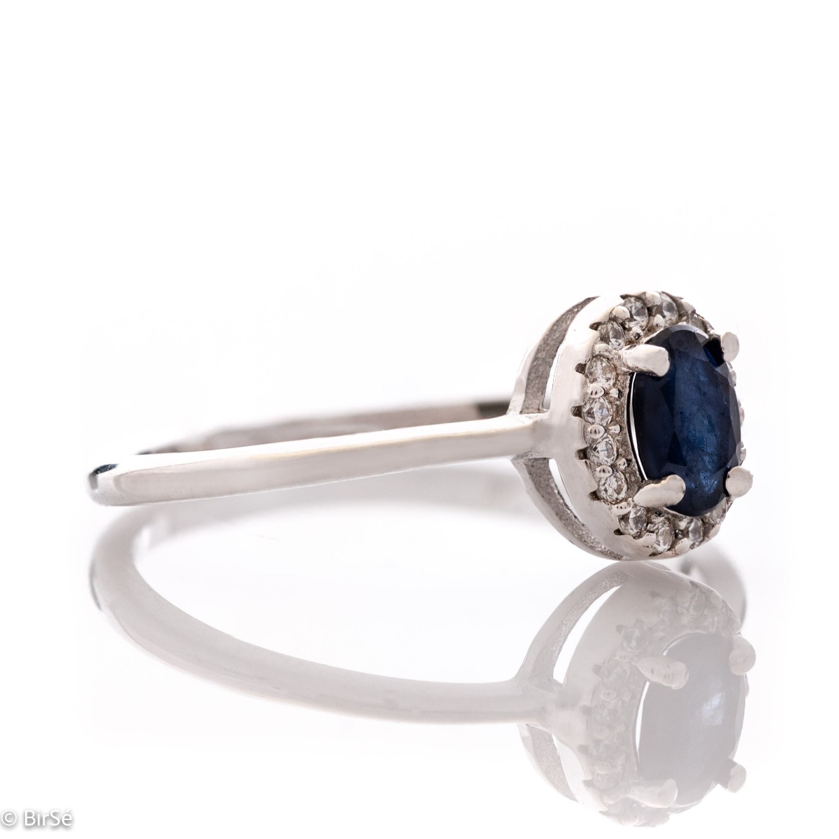 Silver ring - Natural Sapphire 0,60 ct.