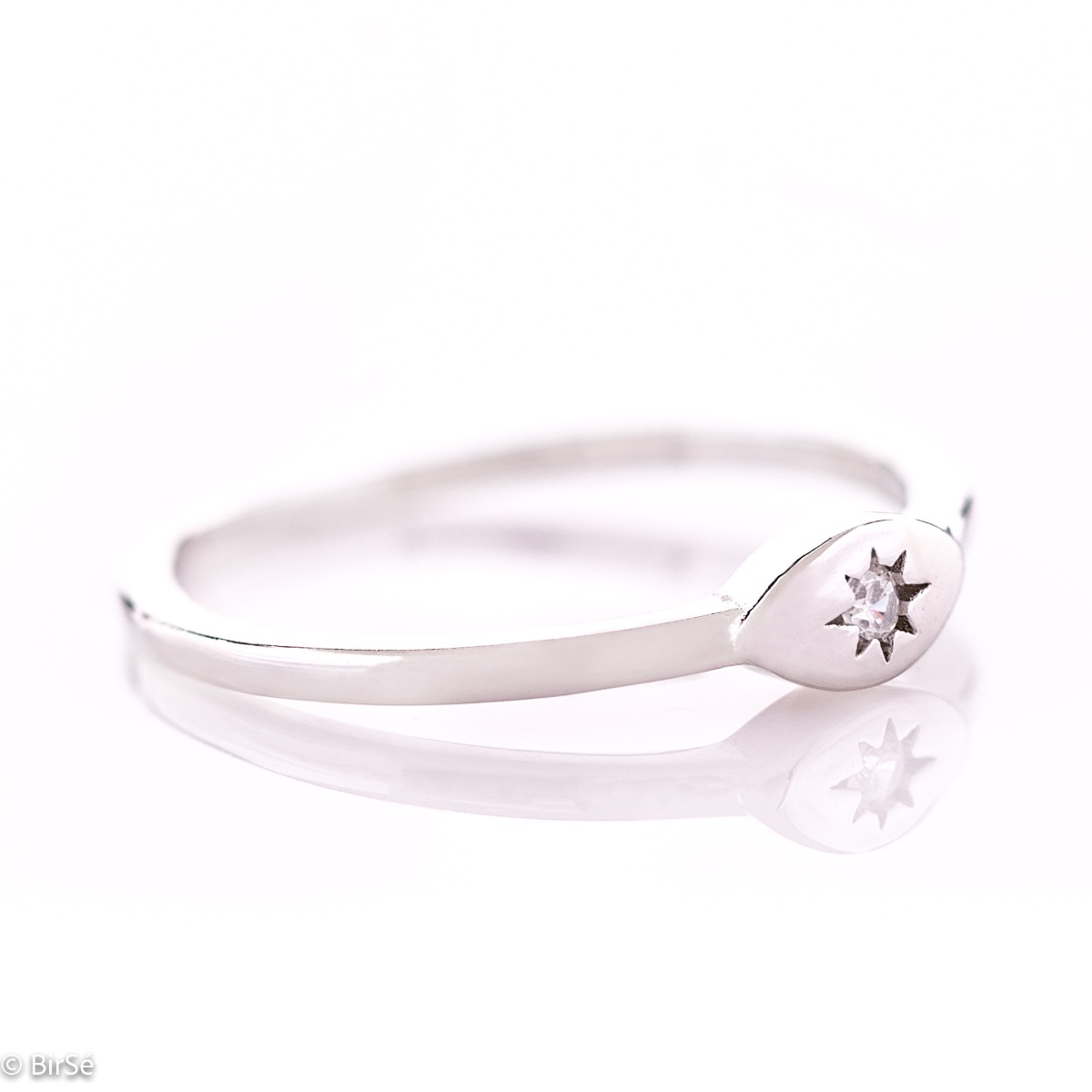 Silver Starry Eye Ring with Zirconia