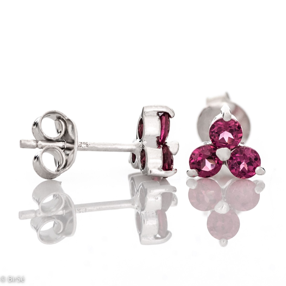 Be irresistible with rhodium silver and natural rhodolite earrings! The new season is here and we've made sure you look remarkably beautiful with these captivating earrings from BirSe.