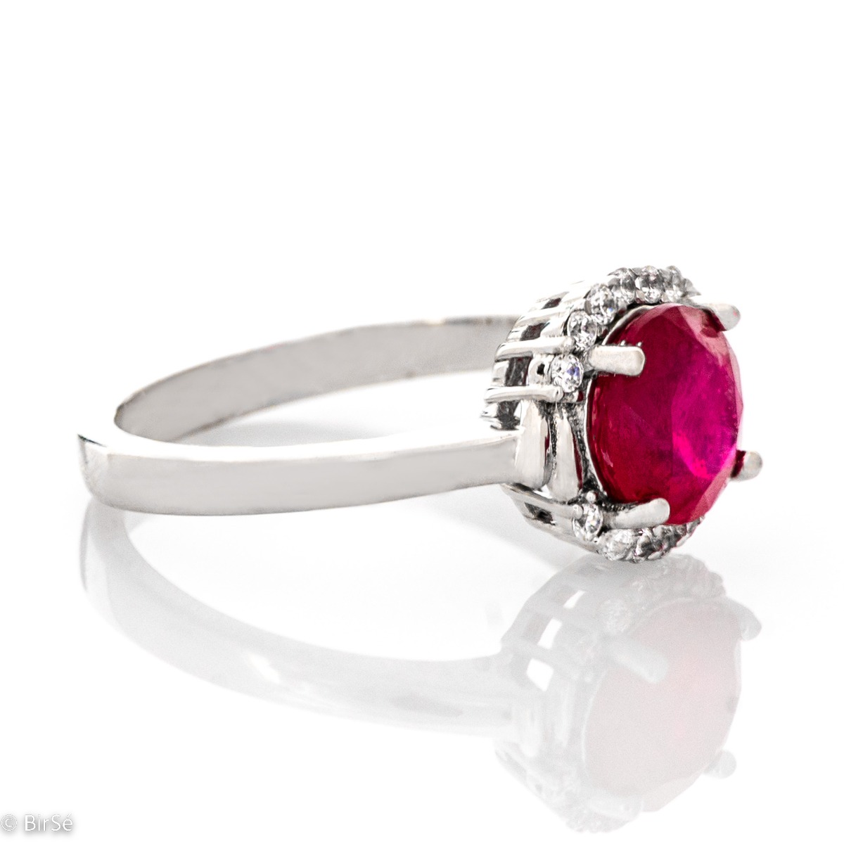 Silver Ring - Natural Ruby 2,25 ct.