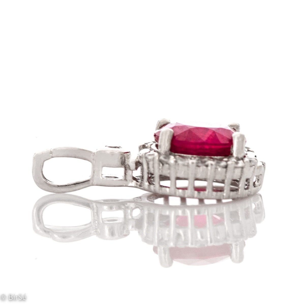 Silver pendant - Natural Ruby 2,25 ct.