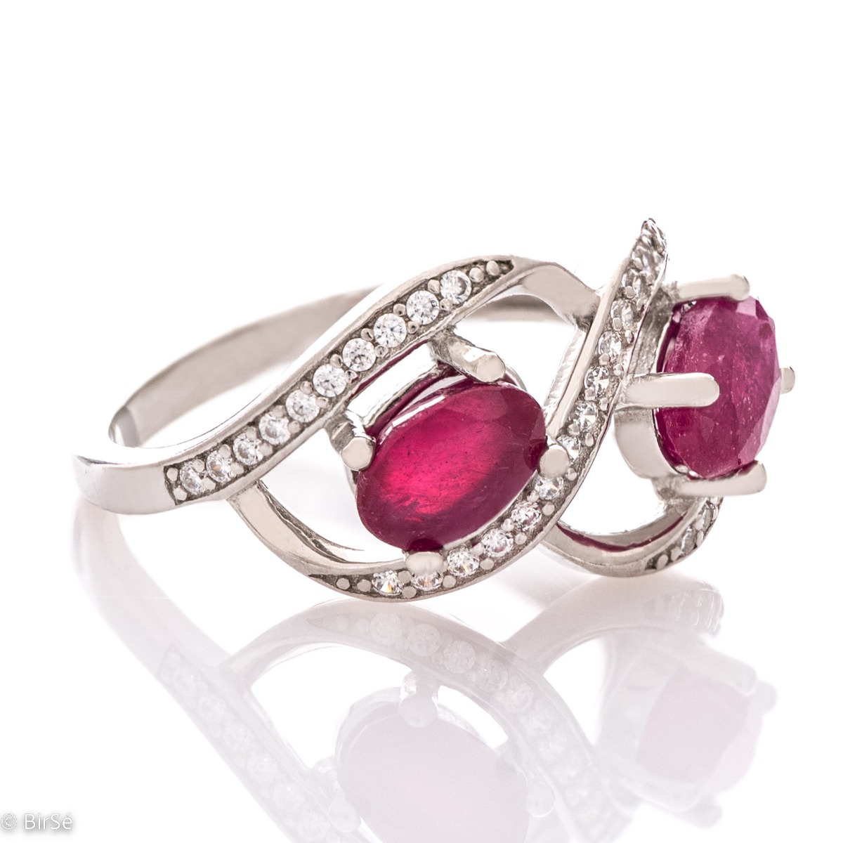 Silver Ring - Natural Ruby 0,70 ct.