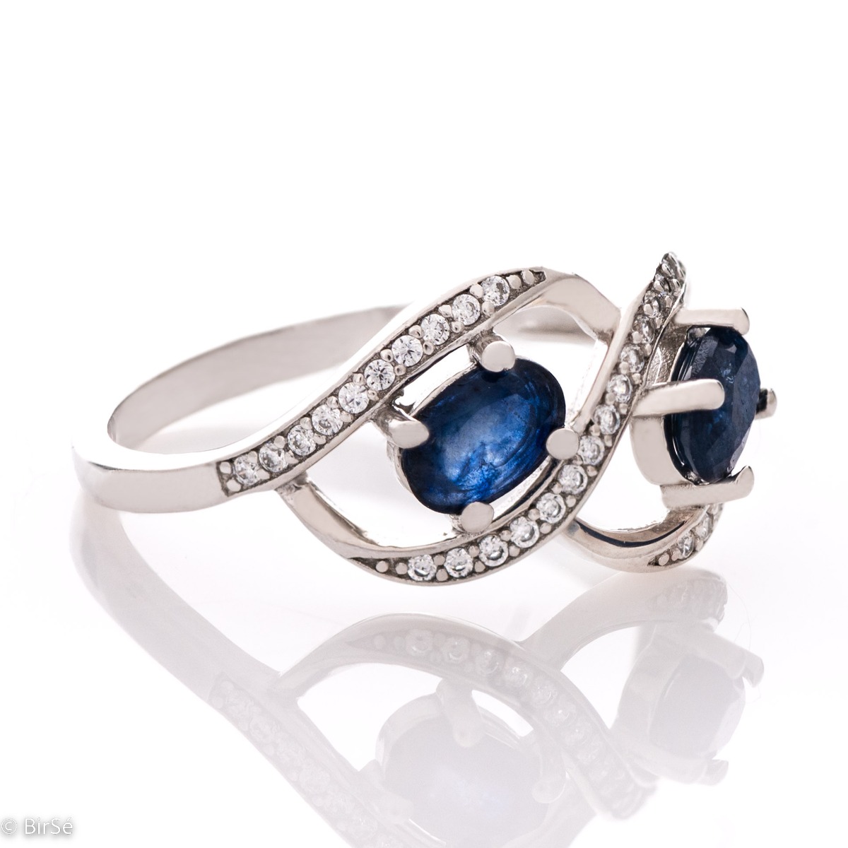 Silver ring - Natural Sapphire 0,70 ct.