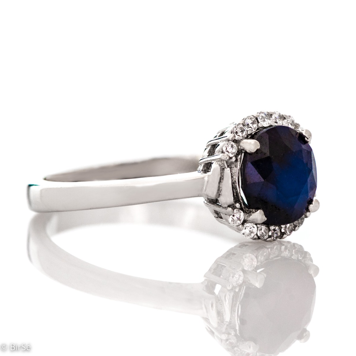 Silver ring - Natural Sapphire 2,25 ct.